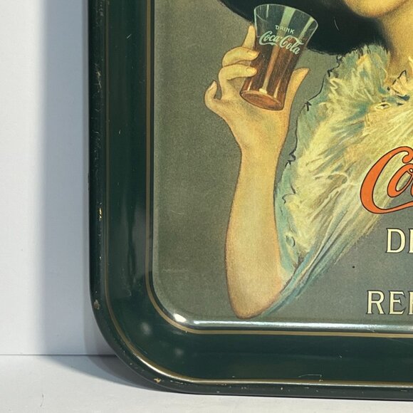 Vintage Coca Cola Hamilton King Girl Metal Serving Tray - Picture 4 of 12